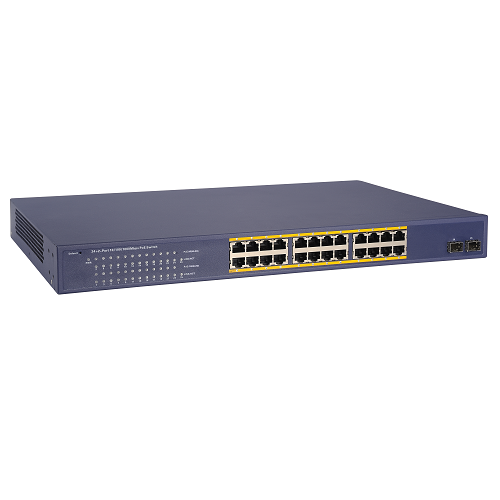 Huacomm 24 Ports PoE Rack Mount Switch with 2 SFP 450w